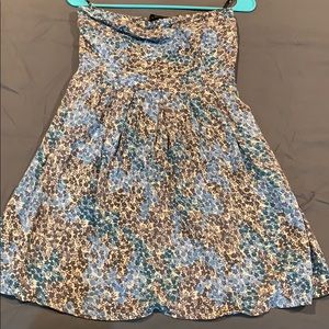 Forever 21 sky blue / grey strapless dress